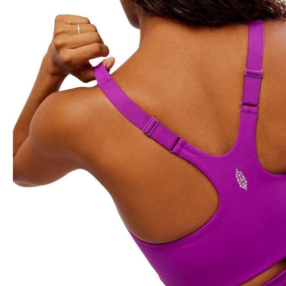 FP Movement x Hatch NWT Pink Fluorescent Berry Square Neck Maternity Sports Bra - Picture 6 of 9